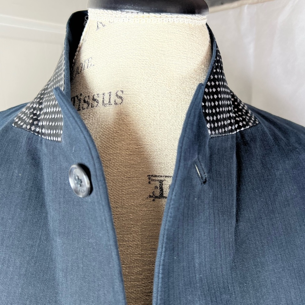 Armani Exchange Mens Single Breasted Ridged Corduroy Blazer Navy Blue Size 40R - Picture 8 of 13